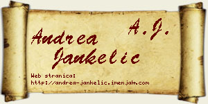 Andrea Jankelić vizit kartica